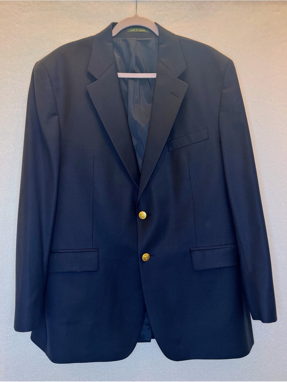 Ralph Lauren Gold Button Navy Men’s Sport Jacket Sz 44R Classic Quiet Luxury